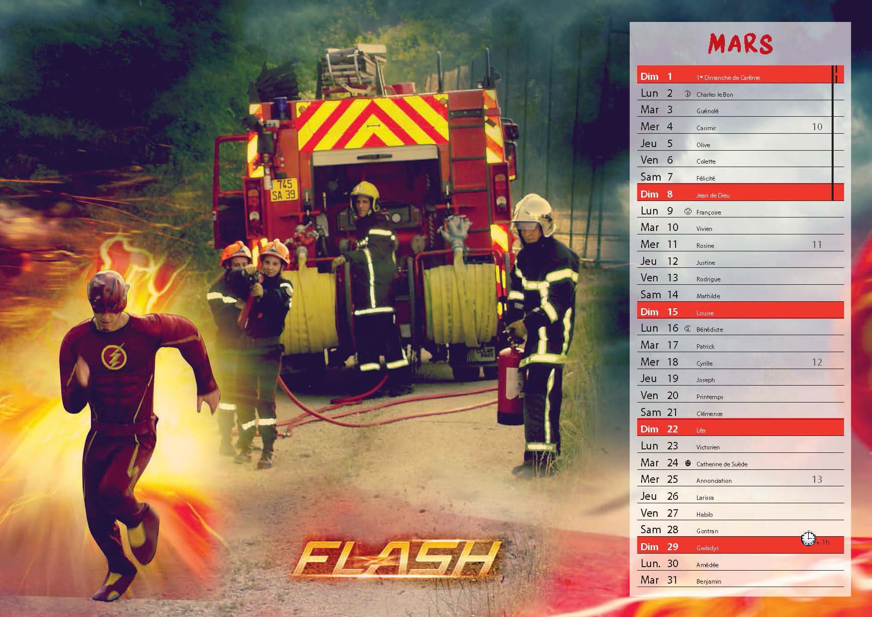 Calendrier Super héros - Orchamps 2020