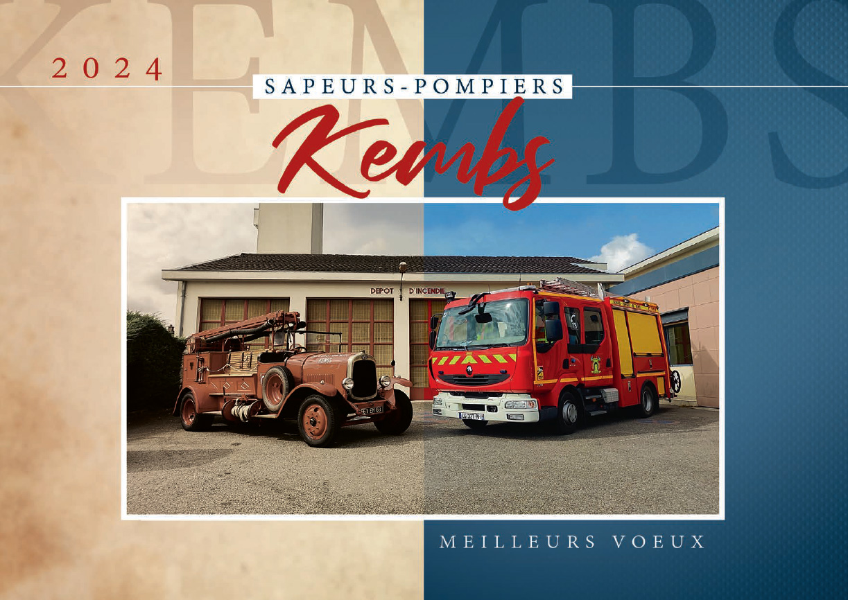 Calendrier pompier d'hier et d'aujourd'hui - Kembs 2024