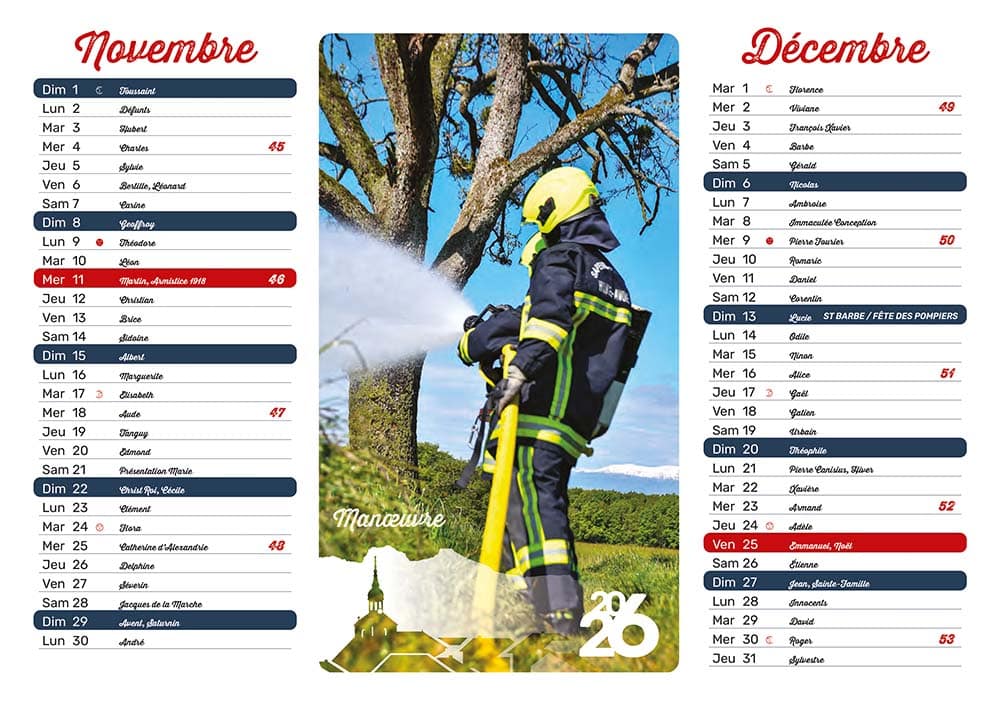 calendrier 12 pages classique Cranves-Sales 2026